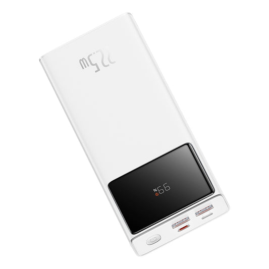 Extern batteri Baseus Star Lord, 20000mAh, 22.5W, QC + PD, 1 x USB-C - 2 x USB-A, Vit PPXJ080002