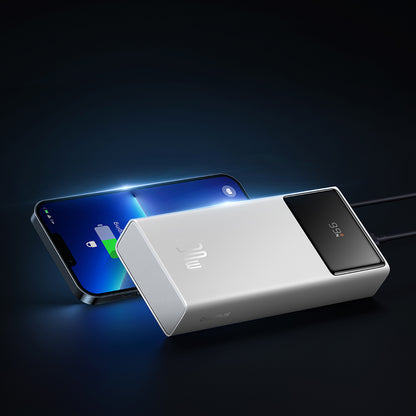 Extern batteri Baseus Star Lord, 20000mAh, 30W, QC + PD, 1 x USB-C - 2 x USB-A, Vit P10022904213-00