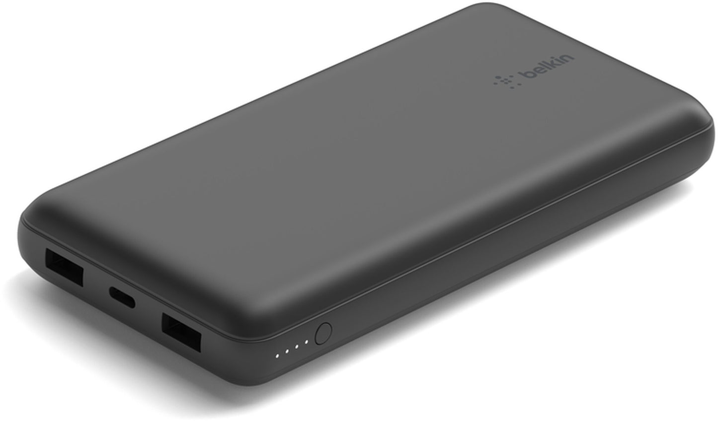 Belkin BoostCharge Pro Extern Batteri, 20000mAh, 15W, 1 x USB-C - 2 x USB-A, Svart BPB012btBK