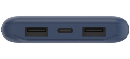Belkin BoostCharge Extern Batteri, 10000mAh, 15W, 1 x USB-C - 2 x USB-A, Marinblå BPB011btBL