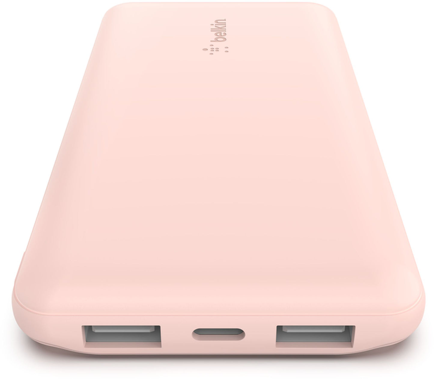 Belkin BoostCharge Extern Batteri, 10000mAh, 15W, 1 x USB-C - 2 x USB-A, Rosa BPB011btRG