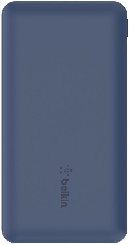 Belkin BoostCharge Extern Batteri, 10000mAh, 15W, 1 x USB-C - 2 x USB-A, Marinblå BPB011btBL