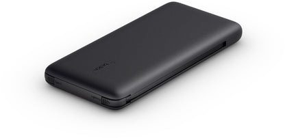 Belkin BoostCharge Plus Extern Batteri, 10000mAh, 23W, QC + PD, 1 x Lightning - 2 x USB-C, Svart BPB006btBLK