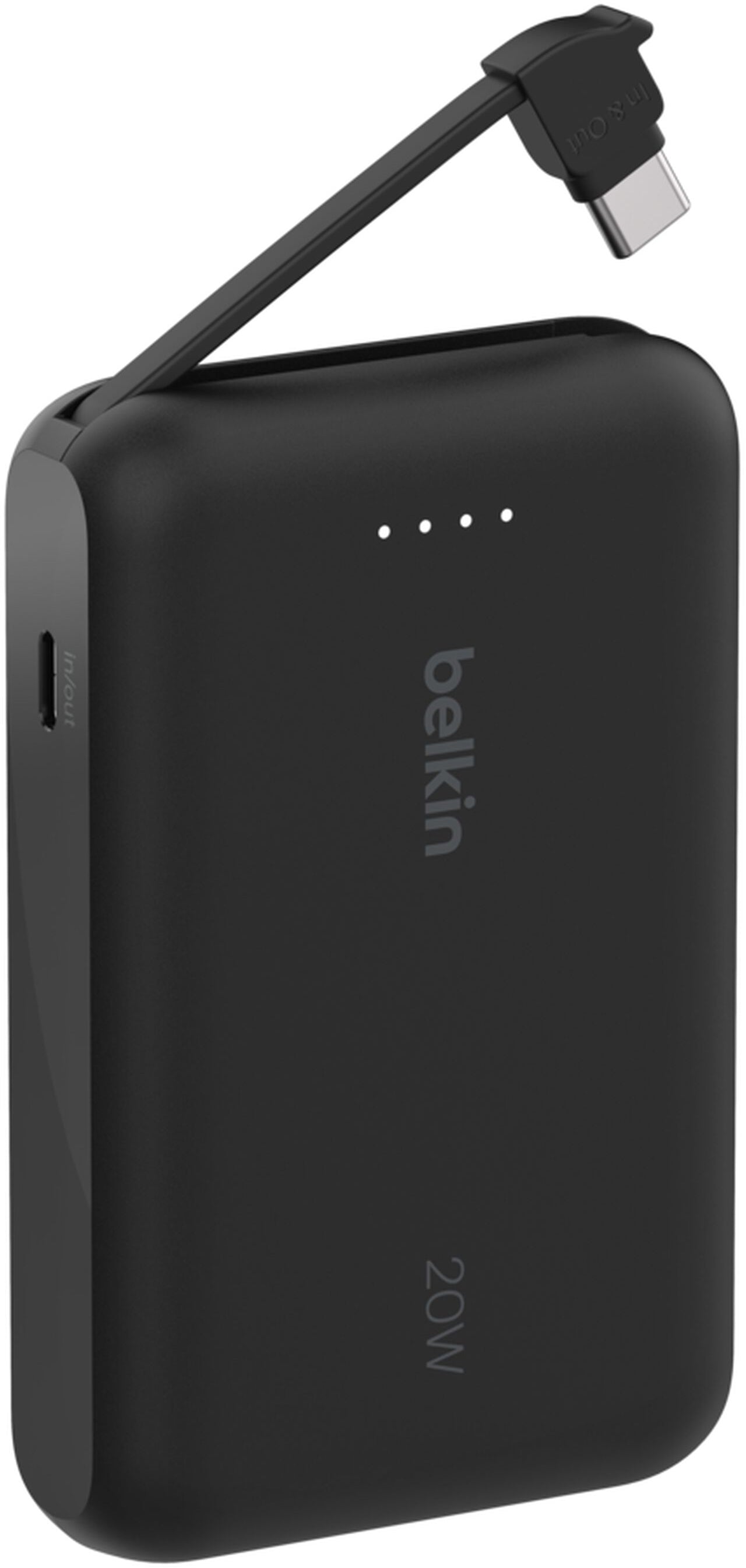 Belkin BoostCharge Extern Batteri, 10000mAh, 20W, PD, 2 x USB-C, Svart BPB021hqBK