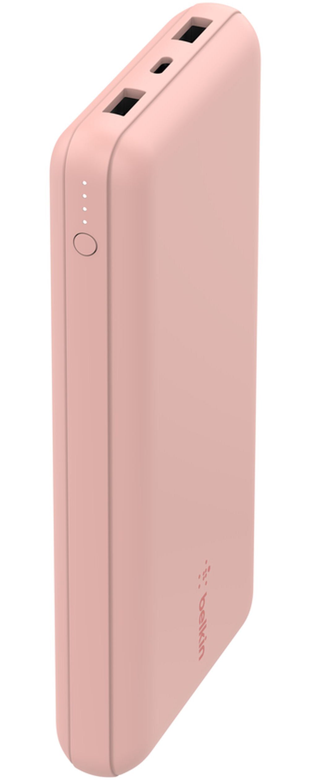 Belkin BoostCharge Extern Batteri, 20000mAh, 15W, 1 x USB-C - 2 x USB-A, Rosa Guld BPB012btRG