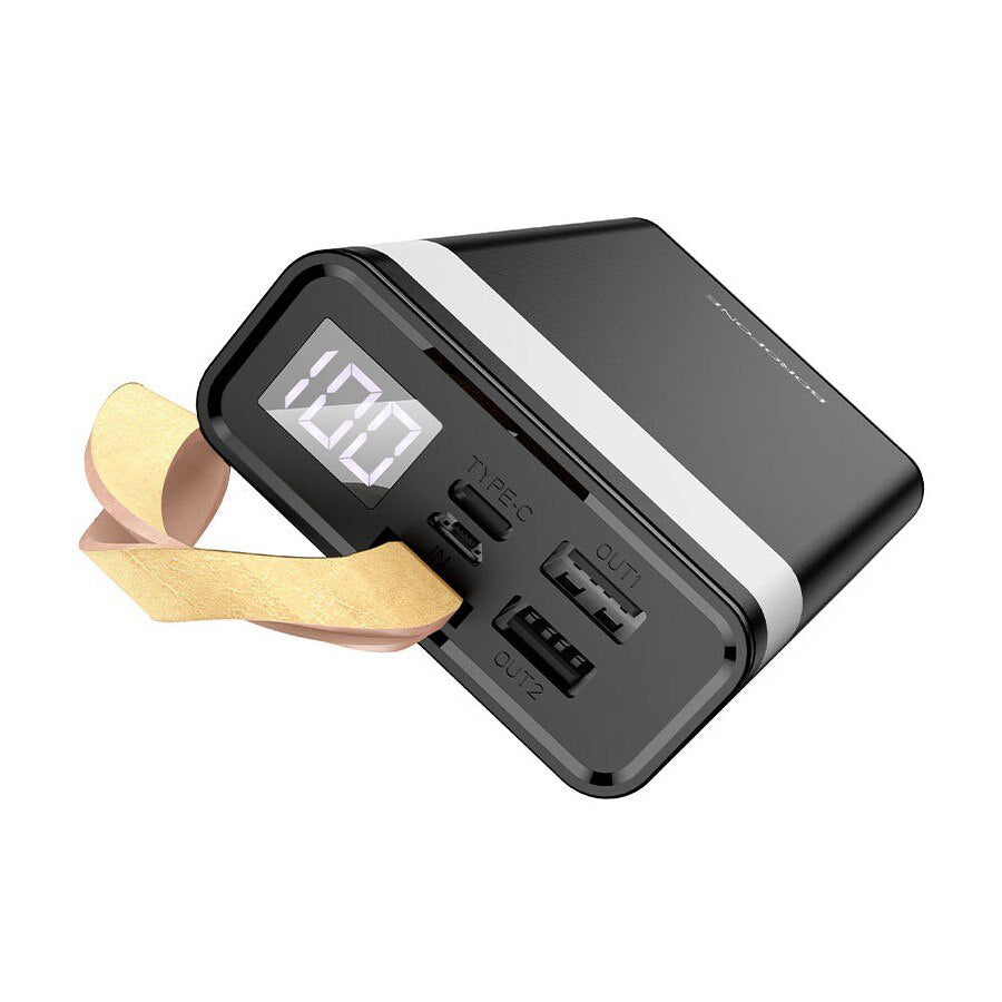 Extern batteri Borofone BJ18 Coolmy, 20000mAh, 10W, 2 x USB-A, Svart