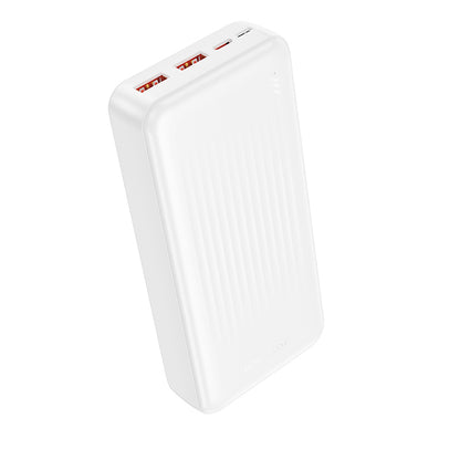 Extern batteri Borofone BJ80A Clever, 20000mAh, 22.5W, QC + PD, 1 x USB-C - 2 x USB-A, Vit