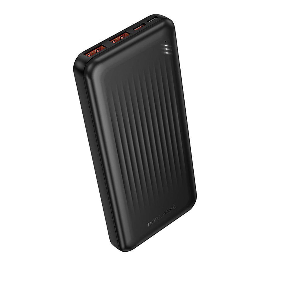 Extern batteri Borofone BJ80A Clever, 10000mAh, 22.5W, QC + PD, 1 x USB-C - 2 x USB-A, Svart