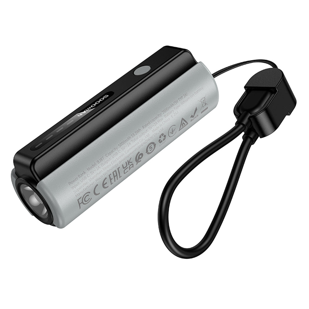Borofone BJ87 Star Extern Batteri, 5000mAh, 10W, 1 x USB-C, Grå