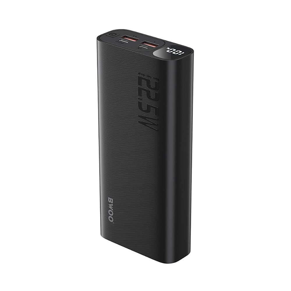 Extern batteri BWOO BO-P44, 20000mAh, 22.5W, QC + PD, 1 x USB-C - 2 x USB-A, Svart