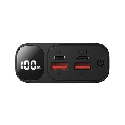 Extern batteri BWOO BO-P44, 20000mAh, 22.5W, QC + PD, 1 x USB-C - 2 x USB-A, Svart