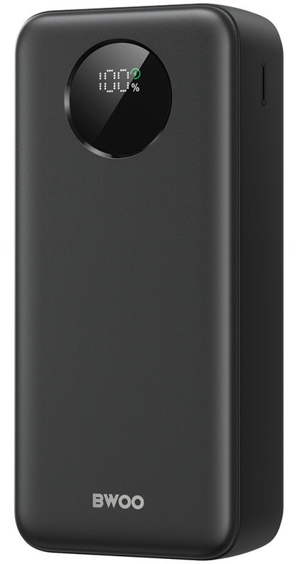 Extern batteri BWOO BO-P64, 30000mAh, 22.5W, QC + PD, 1 x USB-C - 2 x USB-A, Svart