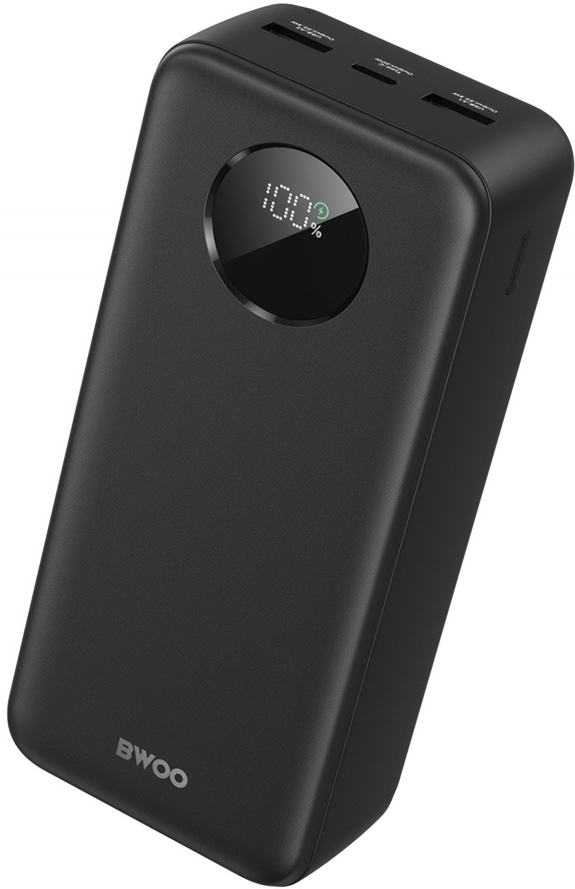 Extern batteri BWOO BO-P64, 30000mAh, 22.5W, QC + PD, 1 x USB-C - 2 x USB-A, Svart