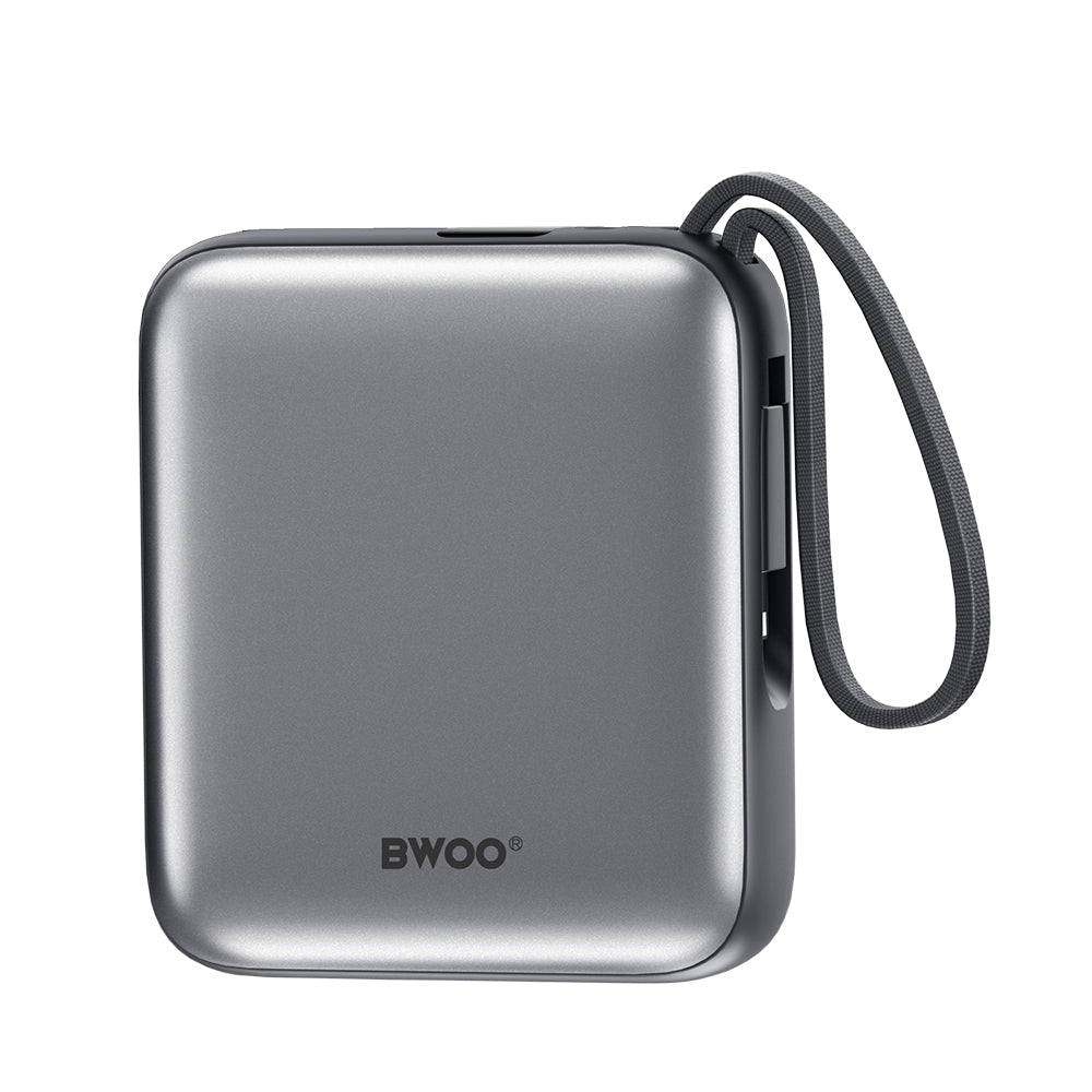 Extern batteri BWOO BO-P74, 10000mAh, 22.5W, PD, 1 x Lightning - 2 x USB-C, Svart