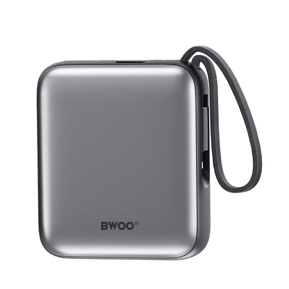 Extern batteri BWOO BO-P74, 10000mAh, 22.5W, PD, 1 x Lightning - 2 x USB-C, Svart