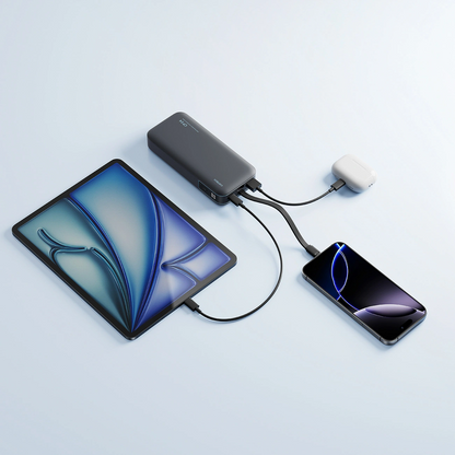 Extern batteri Cuktech LPB200N, 20000mAh, 40W, QC + PD, 1 x USB-A - 2 x USB-C, Svart
