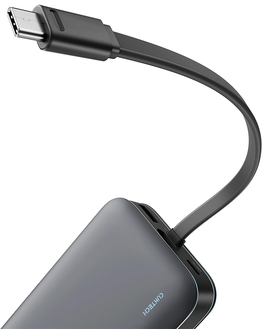 Extern batteri Cuktech LPB200N, 20000mAh, 40W, QC + PD, 1 x USB-A - 2 x USB-C, Svart