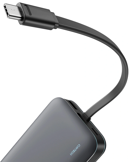 Extern batteri Cuktech LPB200N, 20000mAh, 40W, QC + PD, 1 x USB-A - 2 x USB-C, Svart