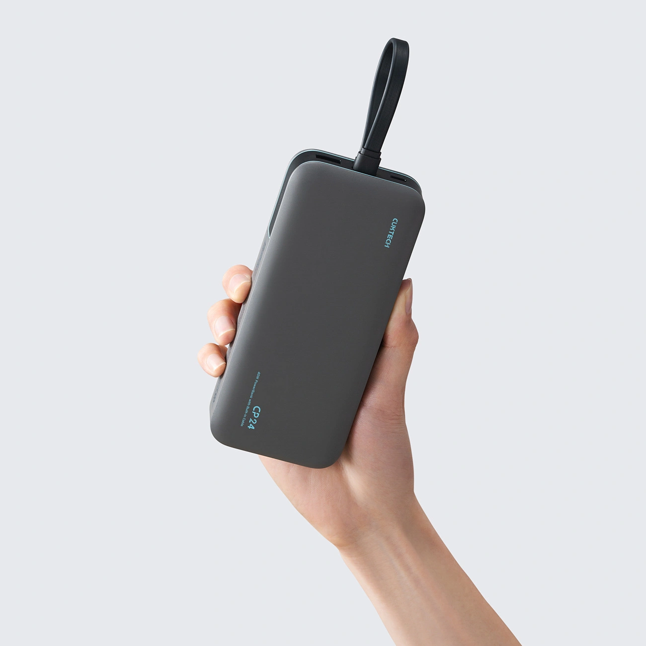 Extern batteri Cuktech LPB200N, 20000mAh, 40W, QC + PD, 1 x USB-A - 2 x USB-C, Svart