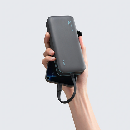 Extern batteri Cuktech LPB200N, 20000mAh, 40W, QC + PD, 1 x USB-A - 2 x USB-C, Svart