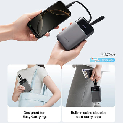 Extern batteri Cuktech LPB200NL, 20000mAh, 40W, QC + PD, 1 x Lightning - 1 x USB-A - 2 x USB-C, Grå CKB200NLGLGY