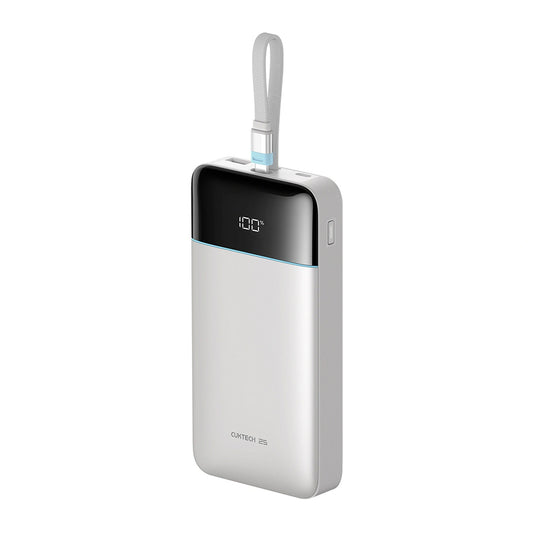 Cuktech LPB252N powerbank, 25 000 mAh, 120 W, QC + PD, 1 x USB-A – 2 x USB-C, vit