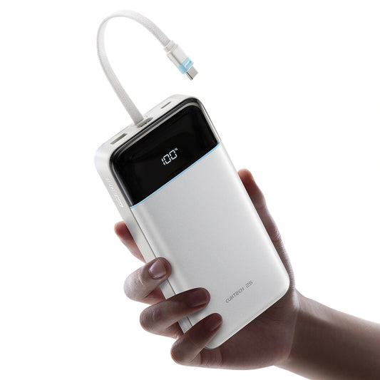 Cuktech LPB252N powerbank, 25 000 mAh, 120 W, QC + PD, 1 x USB-A – 2 x USB-C, vit