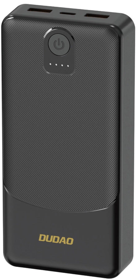Extern batteri Dudao K10, 10000mAh, 12W, 2 x USB-A, Svart
