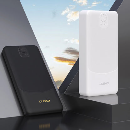 Extern batteri Dudao K10, 10000mAh, 12W, 2 x USB-A, Svart