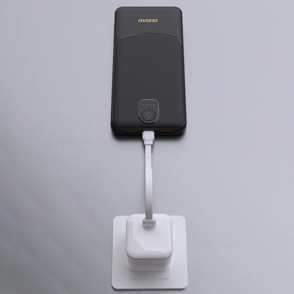 Extern batteri Dudao K10, 10000mAh, 12W, 2 x USB-A, Svart