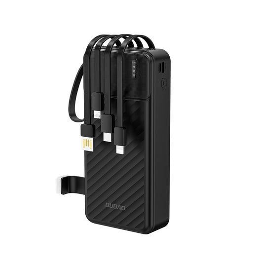 Extern batteri Dudao K11 Pro, 20000mAh, 10W, 1 x Lightning - 1 x microUSB - 1 x USB-A - 1 x USB-C, Svart