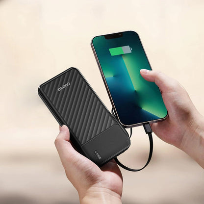 Extern batteri Dudao K11, 10000mAh, 10W, 1 x Lightning - 1 x microUSB - 1 x USB-A - 1 x USB-C, Svart