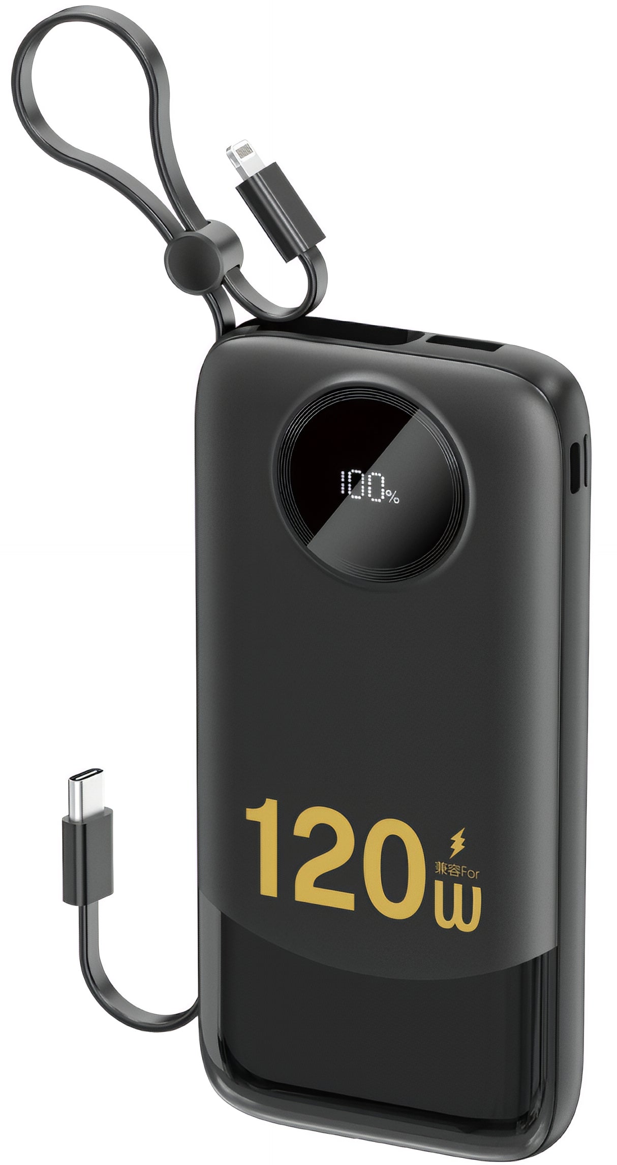 Extern batteri Dudao K13, 10000mAh, 22.5W, QC + PD, 1 x Lightning - 1 x USB-A - 2 x USB-C, Svart