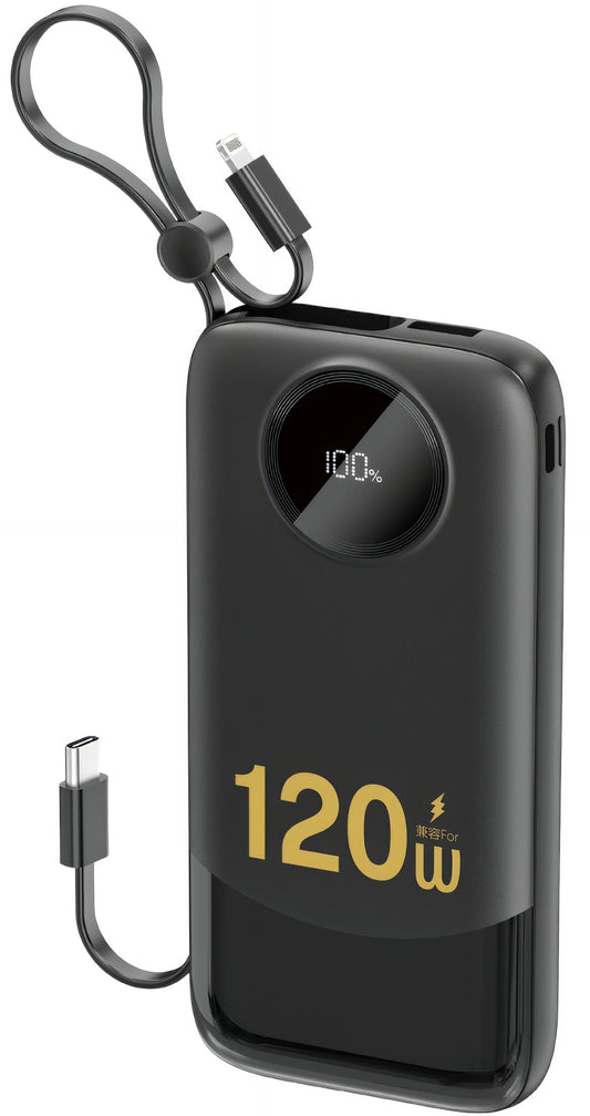 Extern batteri Dudao K13, 10000mAh, 22.5W, QC + PD, 1 x Lightning - 1 x USB-A - 2 x USB-C, Svart