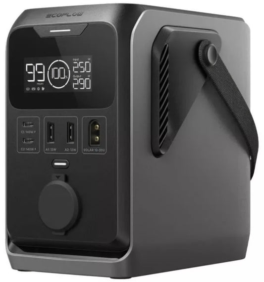 Extern batteri EcoFlow Trail 300, 90000mAh, 300W, PD, 1 x Tändaruttag - 2 x USB-A - 2 x USB-C, Svart EF-TRAIL300-N