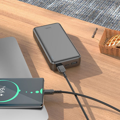 Extern batteri HOCO J100A, 20000mAh, 10W, 2 x USB-A, Svart