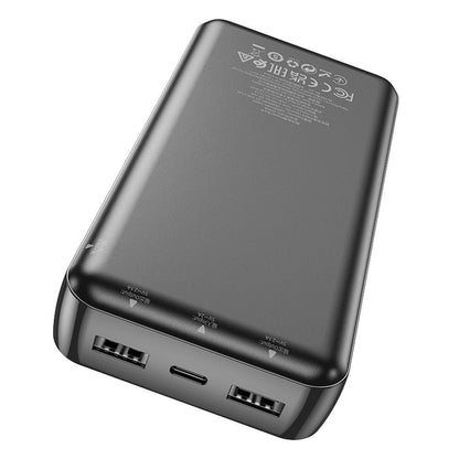 Extern batteri HOCO J100A, 20000mAh, 10W, 2 x USB-A, Svart