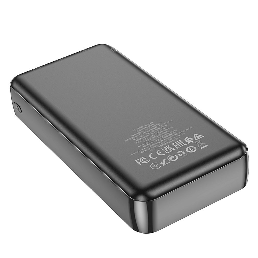 Extern batteri HOCO J100A, 20000mAh, 10W, 2 x USB-A, Svart
