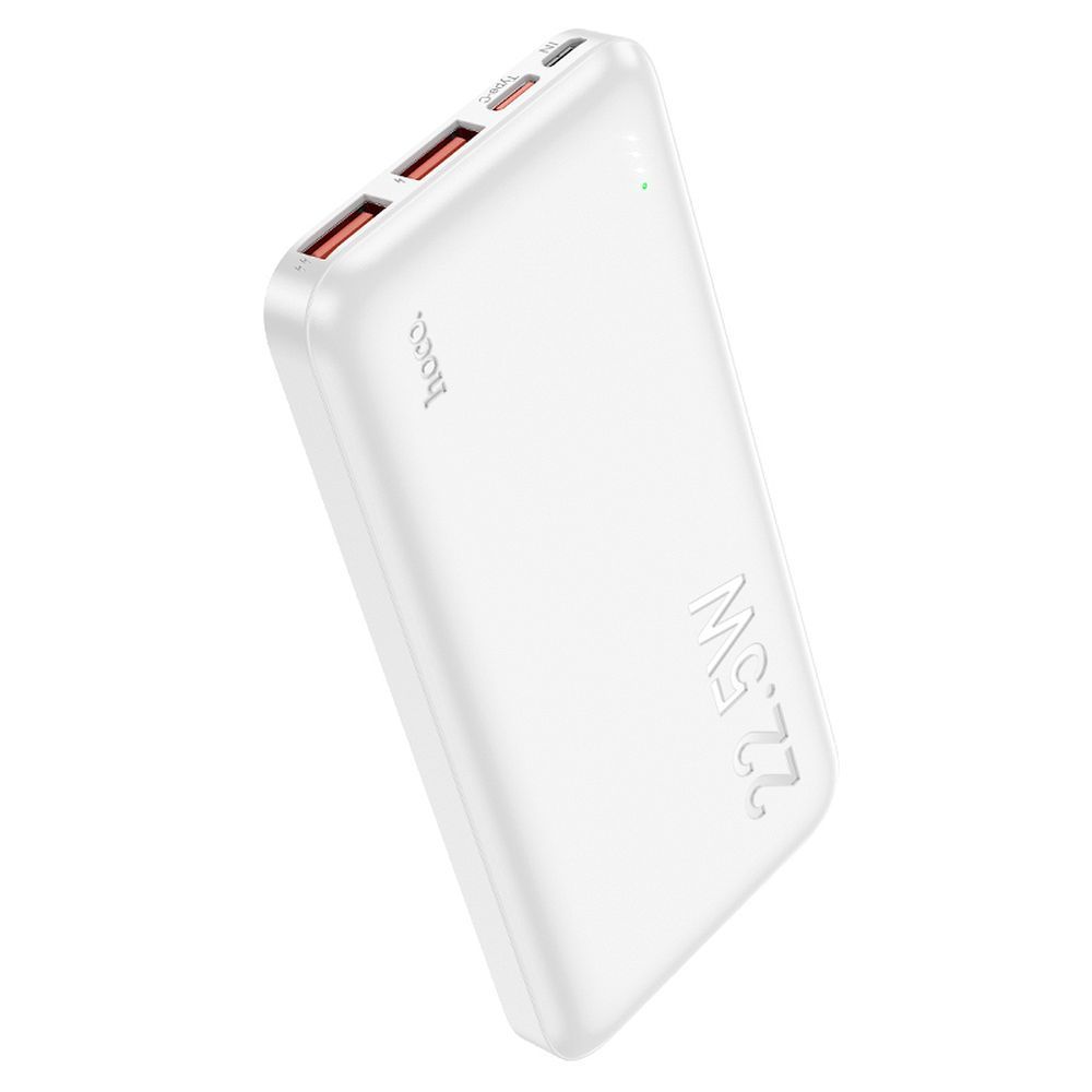 Extern batteri HOCO J101, 10000mAh, 22.5W, QC + PD, 1 x USB-C - 2 x USB-A, Vit