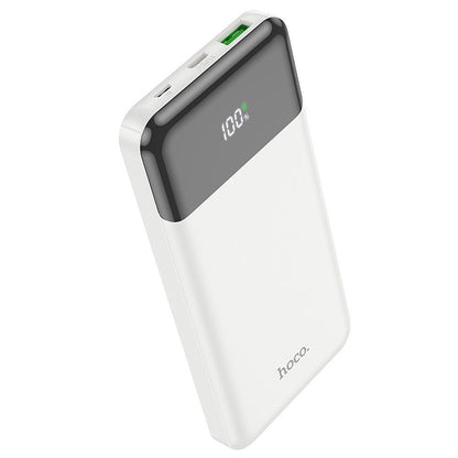 Extern batteri HOCO J102, 10000mAh, 20W, QC + PD, 1 x USB-A - 1 x USB-C, Vit