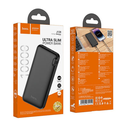 Extern batteri HOCO J128, 10000mAh, 10W, 2 x USB-A, Svart