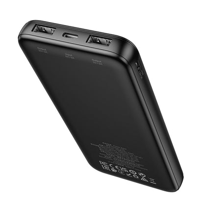 Extern batteri HOCO J128, 10000mAh, 10W, 2 x USB-A, Svart