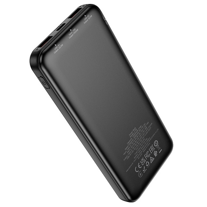 HOCO J136 powerbank, 10 000 mAh, 22,5 W, QC + PD, 1 x USB-C – 2 x USB-A, svart