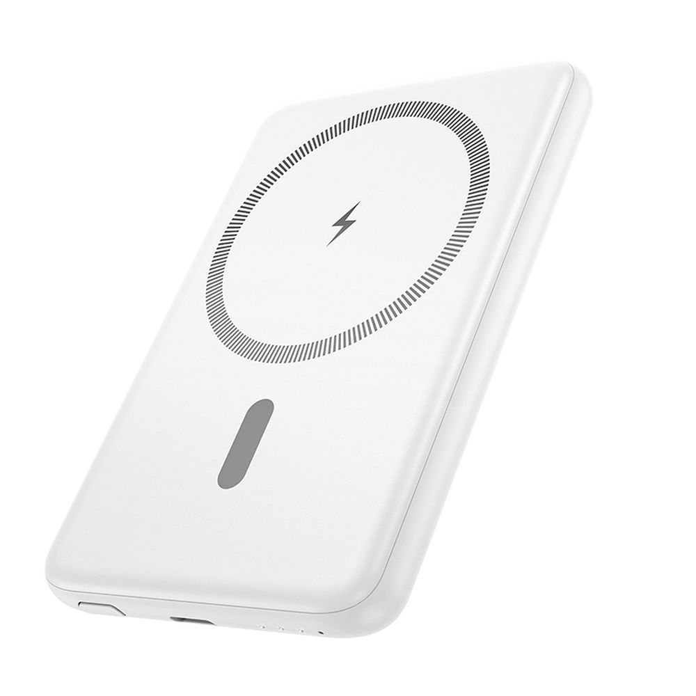 Trådlös Extern Batteri HOCO J140A, 5000mAh, 20W, PD + QI, 1 x USB-C, Vit