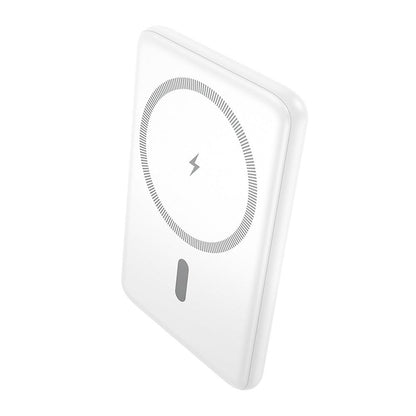 Trådlös Extern Batteri HOCO J140A, 5000mAh, 20W, PD + QI, 1 x USB-C, Vit