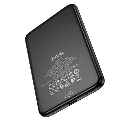 Extern batteri HOCO Wireless J140A, 5000mAh, 20W, PD + QI, 1 x USB-C, Svart