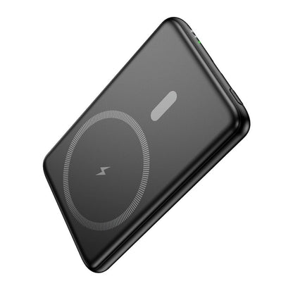 Extern batteri HOCO Wireless J140A, 5000mAh, 20W, PD + QI, 1 x USB-C, Svart