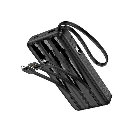 Extern batteri HOCO J146, 10000mAh, 10W, 1 x Lightning - 1 x microUSB - 1 x USB-A - 1 x USB-C, Svart