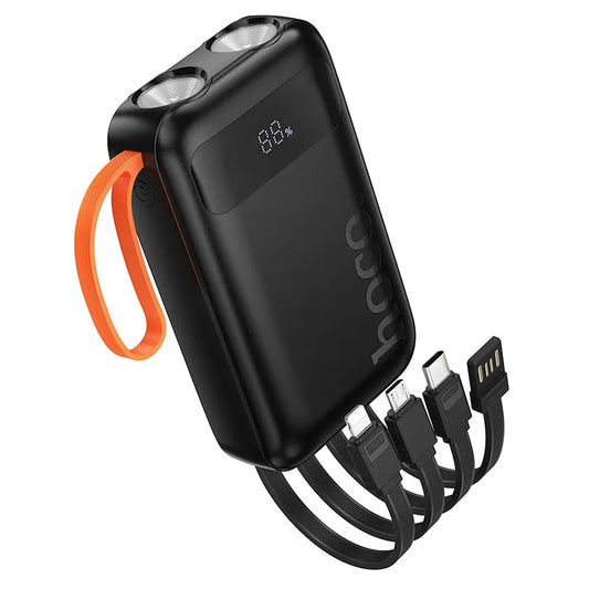 Extern batteri HOCO J151, 10000mAh, 10W, 1 x Lightning - 1 x microUSB - 1 x USB-A - 1 x USB-C, Svart