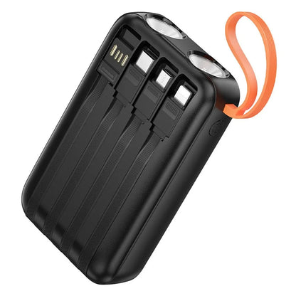 Extern batteri HOCO J151, 10000mAh, 10W, 1 x Lightning - 1 x microUSB - 1 x USB-A - 1 x USB-C, Svart